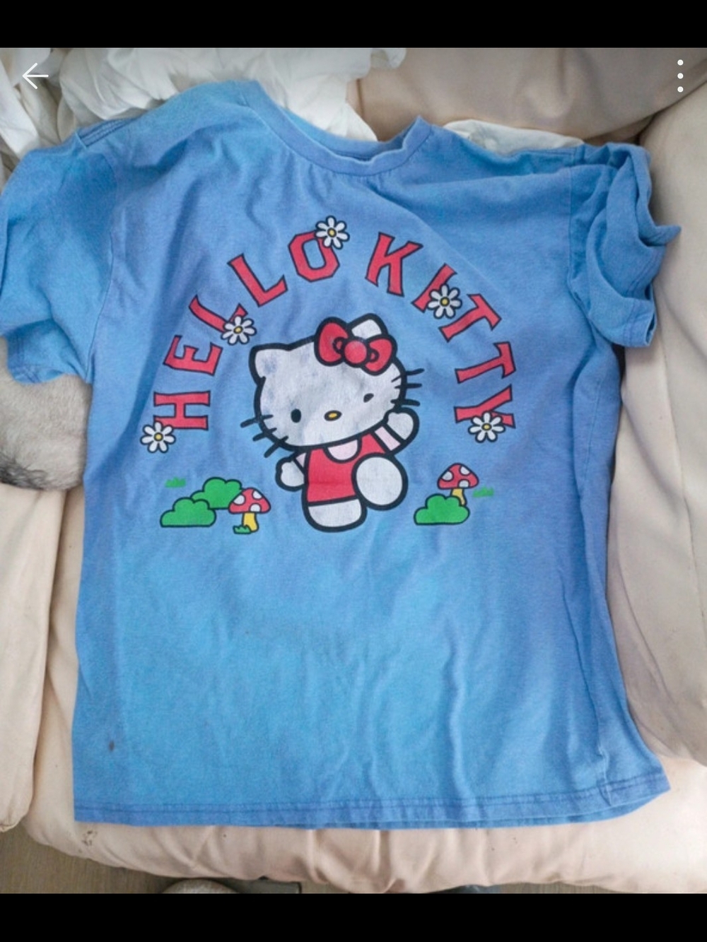 Hello Kitty Blue Tee with Red Graphic